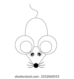 mouse contour coloring book children image