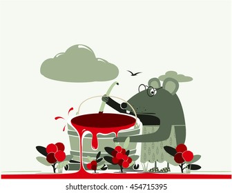 Mouse cooks jam