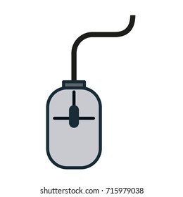 mouse with cord computer icon image