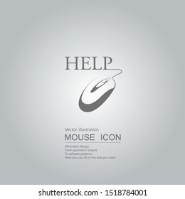 Mouse creative design. Isolated on grey background