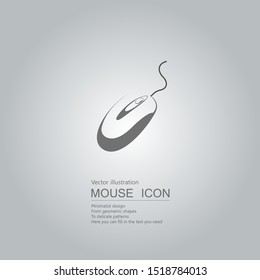 Mouse creative design. Isolated on grey background
