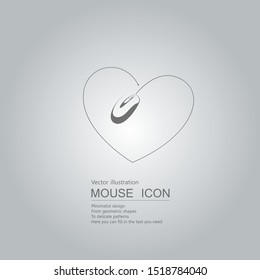 Mouse creative design. Isolated on grey background