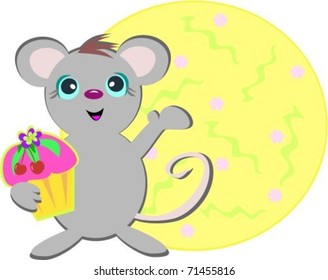 Mouse with Cupcake