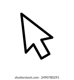 mouse cursor arrow icon vector on white background