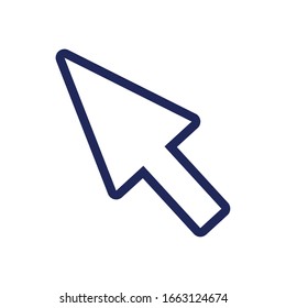 mouse cursor arrow line and fill style vector illustration design