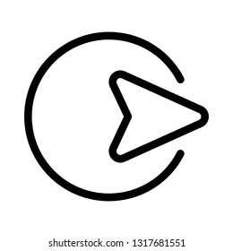Mouse cursor arrow pointing towards right direction
