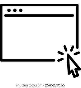 Mouse Cursor, Black Arrow Cursor Vector Icon