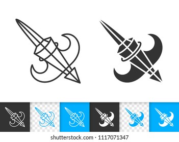 Mouse Cursor black linear and silhouette icons. Thin line sign of arrow. Click outline pictogram isolated on white, color, transparent background. Vector Icon shape. Mouse Cursor simple symbol closeup