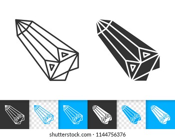 Mouse Cursor black linear and silhouette icons. Thin line sign of arrow. Click outline pictogram isolated on white, color, transparent background. Vector Icon shape. Mouse Cursor simple symbol closeup