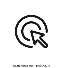 Mouse cursor click icon. Usage for web and mobile UI design.