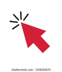 Mouse cursor click icon vector isolated on white eps 10