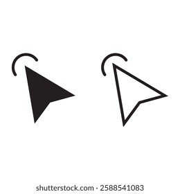 Mouse cursor click icon.  Vector illustration. EPS 10 AI