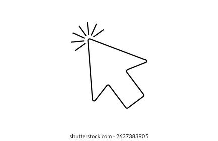 Mouse cursor click icon. vector illustration.	