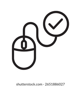 Cursor do Mouse Clicando no Símbolo de Marca de Seleção