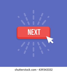 Mouse cursor clicks the next button