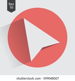 Mouse Cursor Flat Icon. Simple Sign Of Technology. Vector Illustrated Symbol