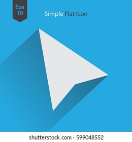 Mouse Cursor Flat Icon. Simple Sign Of Technology. Vector Illustrated Symbol