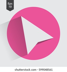 Mouse Cursor Flat Icon. Simple Sign Of Technology. Vector Illustrated Symbol