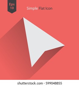 Mouse Cursor Flat Icon. Simple Sign Of Technology. Vector Illustrated Symbol