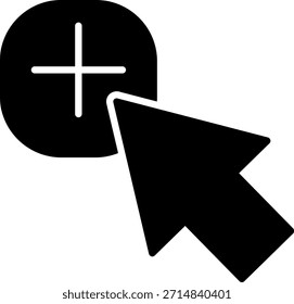 Mouse Cursor Glyph Style Icon Design