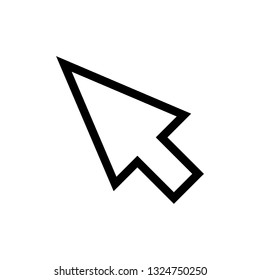 Mouse cursor icon. Arrow icon isolated on the white background