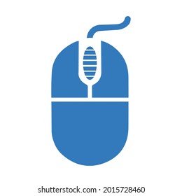 Mouse, cursor icon. Blue color design.