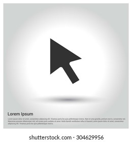 Mouse Cursor icon. Circle concept web buttons. vector illustration. Flat design style