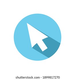 Mouse cursor icon in flat style.