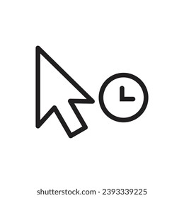 mouse cursor icon isolated on white background. Pointer cursor icon. Computer web arrows. clicking pointer. cursor selecting. vector illustration. mouse cursor element design.