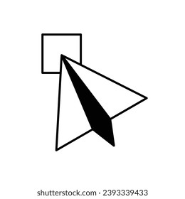 mouse cursor icon isolated on white background. Pointer cursor icon. Computer web arrows. clicking pointer. cursor selecting. vector illustration. mouse cursor element design.