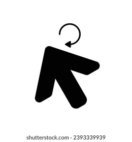 mouse cursor icon isolated on white background. Pointer cursor icon. Computer web arrows. clicking pointer. cursor selecting. vector illustration. mouse cursor element design.