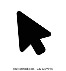 mouse cursor icon isolated on white background. Pointer cursor icon. Computer web arrows. clicking pointer. cursor selecting. vector illustration. mouse cursor element design.