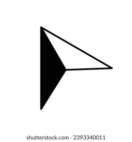 icono del cursor del ratón aislado en fondo blanco. Icono del cursor del puntero. Flechas de la web de la computadora. haciendo clic en el puntero. selección del cursor. ilustración vectorial. diseño del elemento cursor del ratón.