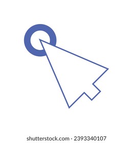 mouse cursor icon isolated on white background. Pointer cursor icon. Computer web arrows. clicking pointer. cursor selecting. vector illustration. mouse cursor element design.