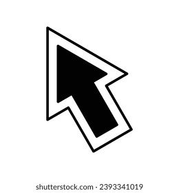 mouse cursor icon isolated on white background. Pointer cursor icon. Computer web arrows. clicking pointer. cursor selecting. vector illustration. mouse cursor element design.