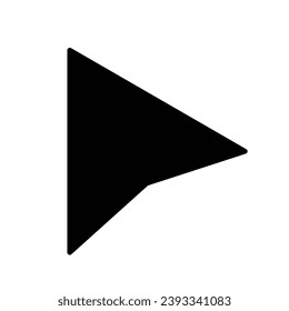 mouse cursor icon isolated on white background. Pointer cursor icon. Computer web arrows. clicking pointer. cursor selecting. vector illustration. mouse cursor element design.