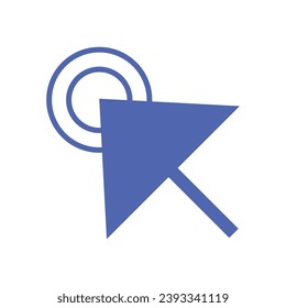 mouse cursor icon isolated on white background. Pointer cursor icon. Computer web arrows. clicking pointer. cursor selecting. vector illustration. mouse cursor element design.