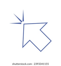 mouse cursor icon isolated on white background. Pointer cursor icon. Computer web arrows. clicking pointer. cursor selecting. vector illustration. mouse cursor element design.