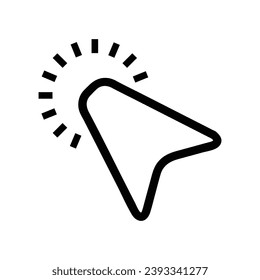 mouse cursor icon isolated on white background. Pointer cursor icon. Computer web arrows. clicking pointer. cursor selecting. vector illustration. mouse cursor element design.