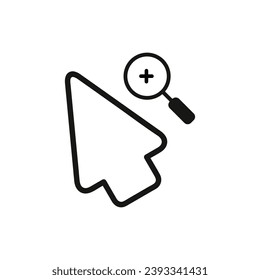 mouse cursor icon isolated on white background. Pointer cursor icon. Computer web arrows. clicking pointer. cursor selecting. vector illustration. mouse cursor element design.