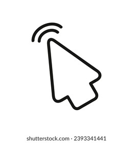 mouse cursor icon isolated on white background. Pointer cursor icon. Computer web arrows. clicking pointer. cursor selecting. vector illustration. mouse cursor element design.