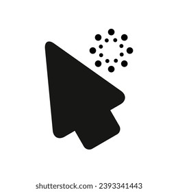 mouse cursor icon isolated on white background. Pointer cursor icon. Computer web arrows. clicking pointer. cursor selecting. vector illustration. mouse cursor element design.