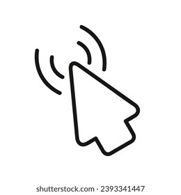 mouse cursor icon isolated on white background. Pointer cursor icon. Computer web arrows. clicking pointer. cursor selecting. vector illustration. mouse cursor element design.