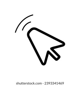mouse cursor icon isolated on white background. Pointer cursor icon. Computer web arrows. clicking pointer. cursor selecting. vector illustration. mouse cursor element design.