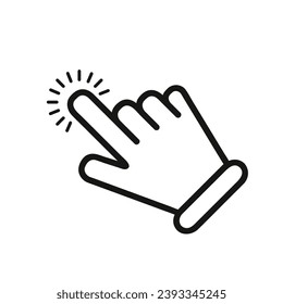 mouse cursor icon isolated on white background. Pointer cursor icon. Computer web arrows. clicking pointer. cursor selecting. vector illustration. mouse cursor element design.