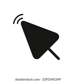 mouse cursor icon isolated on white background. Pointer cursor icon. Computer web arrows. clicking pointer. cursor selecting. vector illustration. mouse cursor element design.