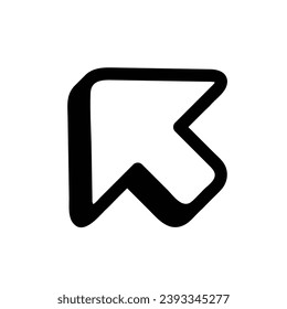 mouse cursor icon isolated on white background. Pointer cursor icon. Computer web arrows. clicking pointer. cursor selecting. vector illustration. mouse cursor element design.