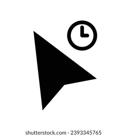 mouse cursor icon isolated on white background. Pointer cursor icon. Computer web arrows. clicking pointer. cursor selecting. vector illustration. mouse pointer element design.