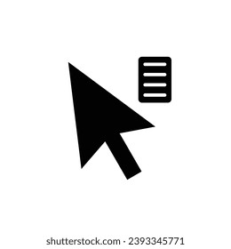 mouse cursor icon isolated on white background. Pointer cursor icon. Computer web arrows. clicking pointer. cursor selecting. vector illustration. mouse pointer element design.