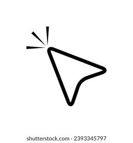 mouse cursor icon isolated on white background. Pointer cursor icon. Computer web arrows. clicking pointer. cursor selecting. vector illustration. mouse pointer element design.